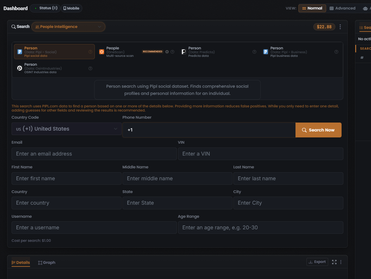 People Intelligence multi-field person form
